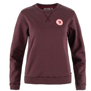 Fjallraven Sweden 1960 Badge Burgundy Long Sleeve Pullover Crewneck Sweatshirt